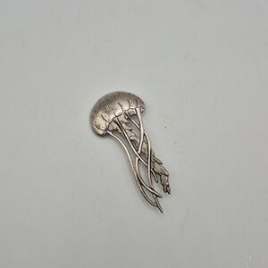 Sterling Silver Jellyfish Brooch Pin